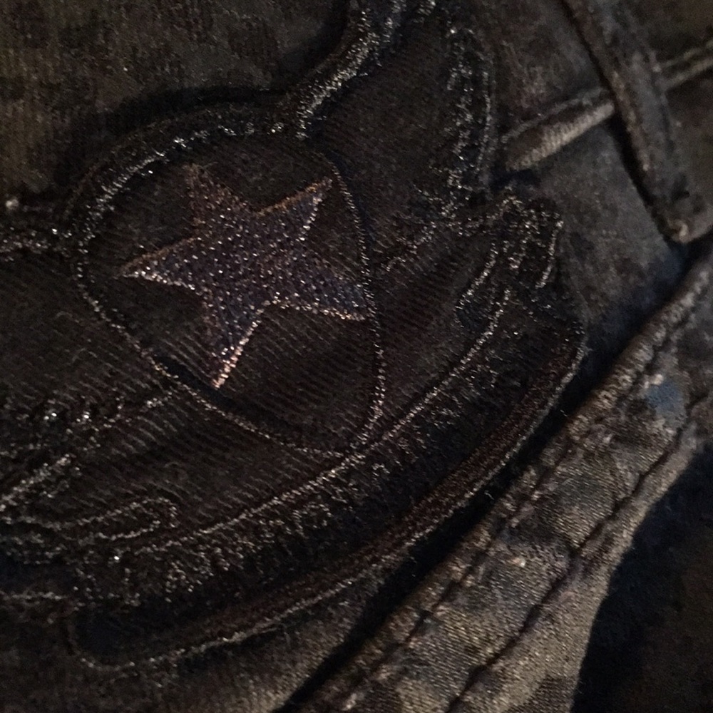 Black Python Print Jeans - image 4